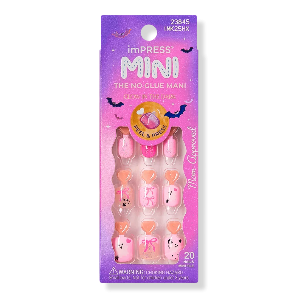 Impress Mini Short Squoval Press on Nails, Sweet Spooks by Kiss