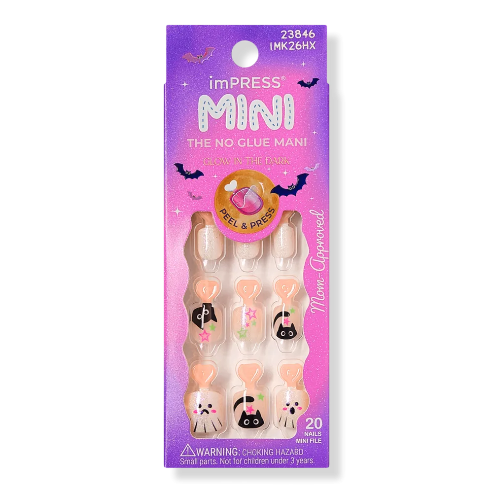 Impress Mini Short Squoval Press on Nails, Tricky by Kiss