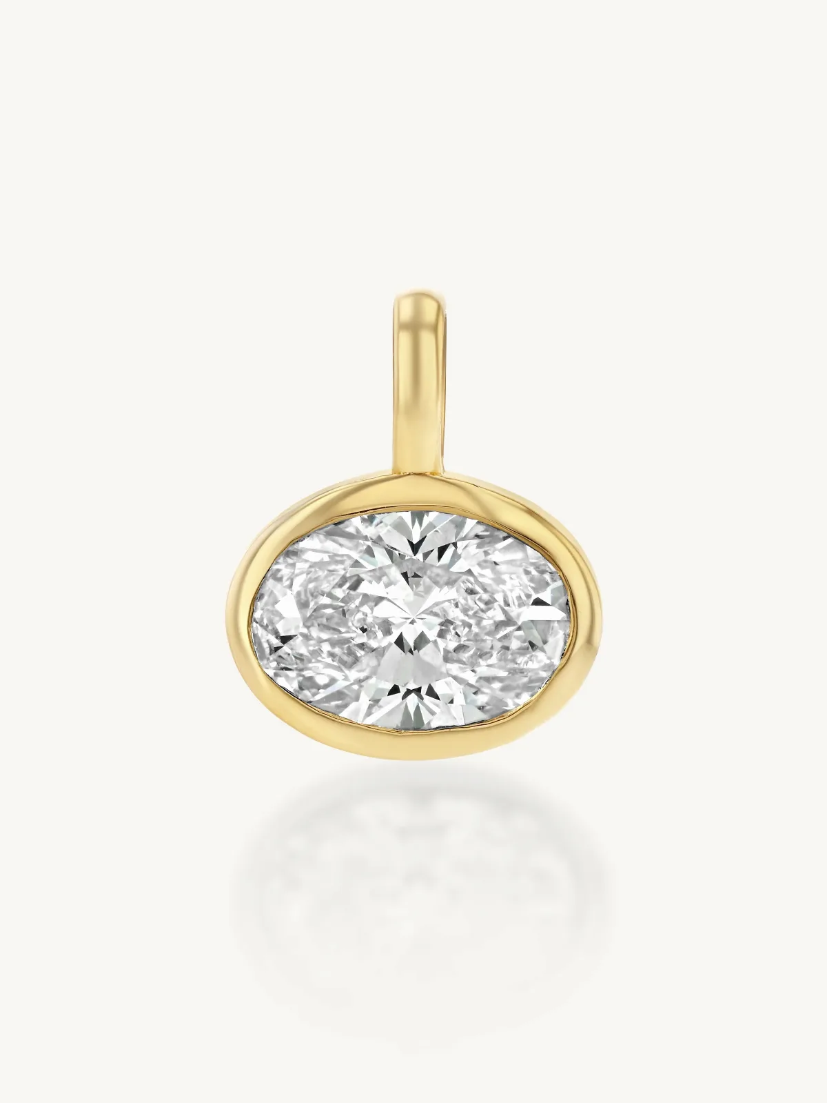 Signature Oval Diamond Bezel Drop by Real Fine Studio