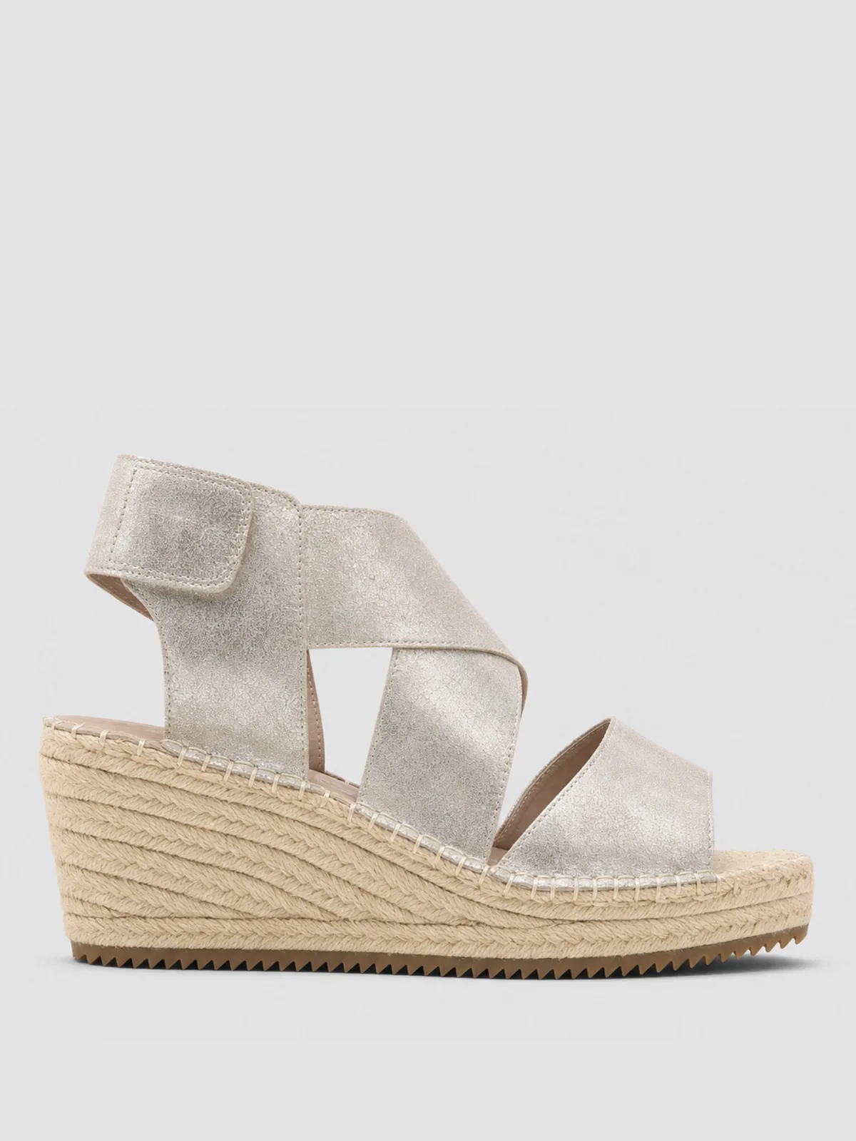 Willow Metallic Suede Wedge Espadrille by EILEEN FISHER