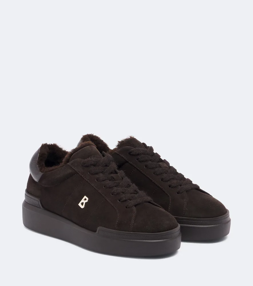 Hollywood 32 a Shearling-Lined Suede Sneakers by Bogner