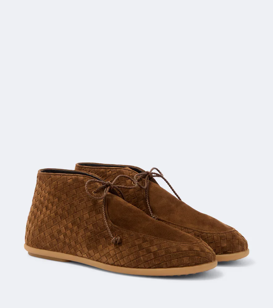Intrecciato Suede Desert Boots by Bottega Veneta