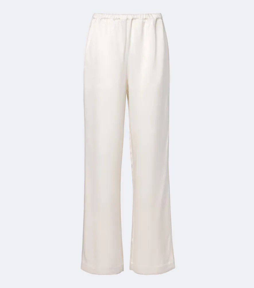 Satin Wide-Leg Pants