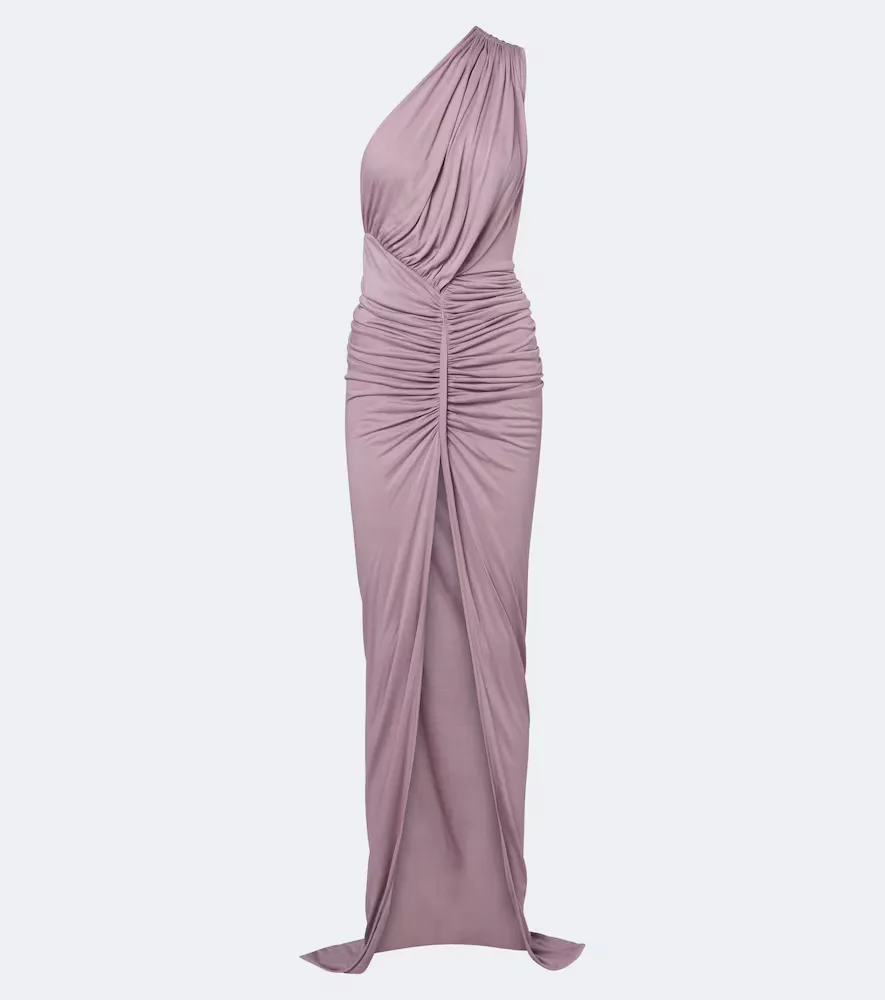 Lilies Avra Ruched One-Shoulder Jersey Gown