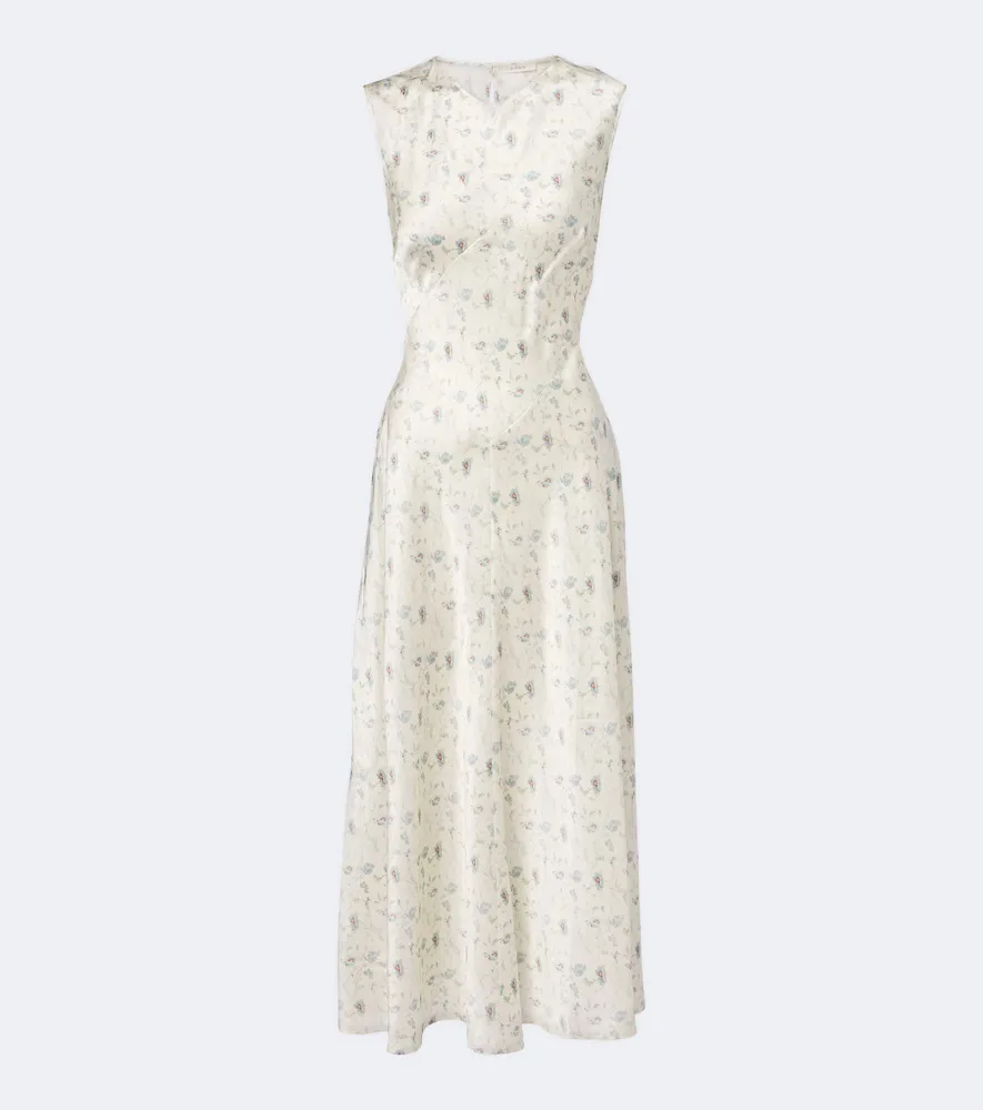 Adelana Floral Silk Midi Dress by Doen