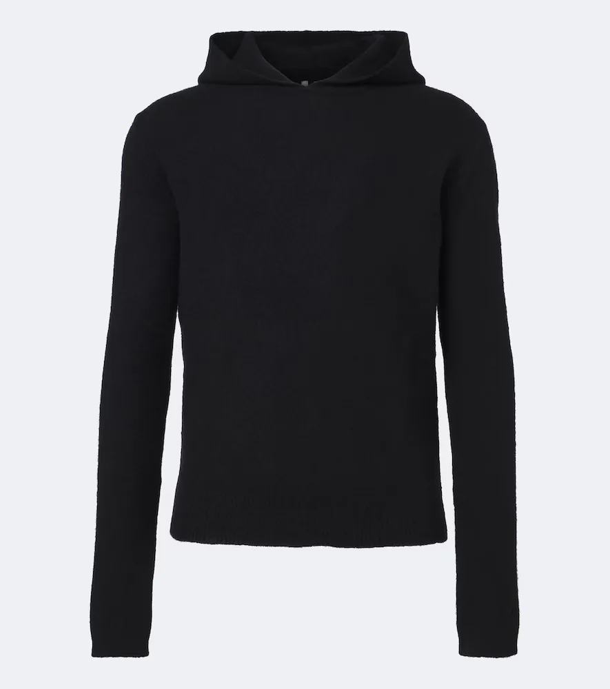 Knitted Cashmere-Blend Hoodie by Rick Owens