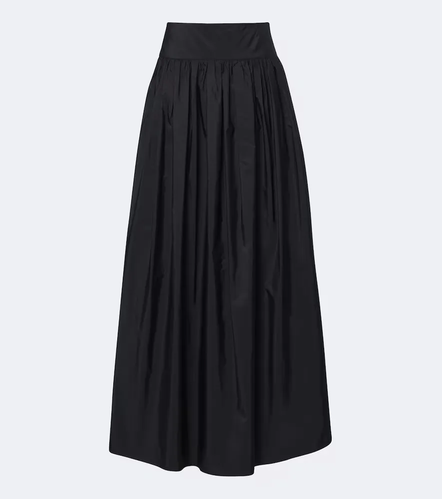 Gathered Taffeta Maxi Skirt by Max Mara