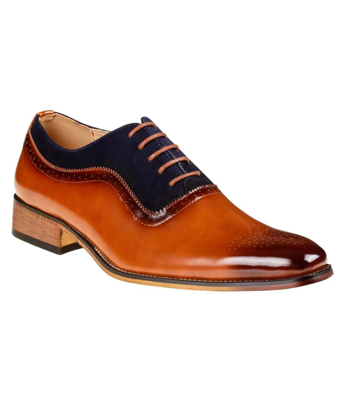 Lace Up Medallion Toe Dress Shoes by Gino Vitale