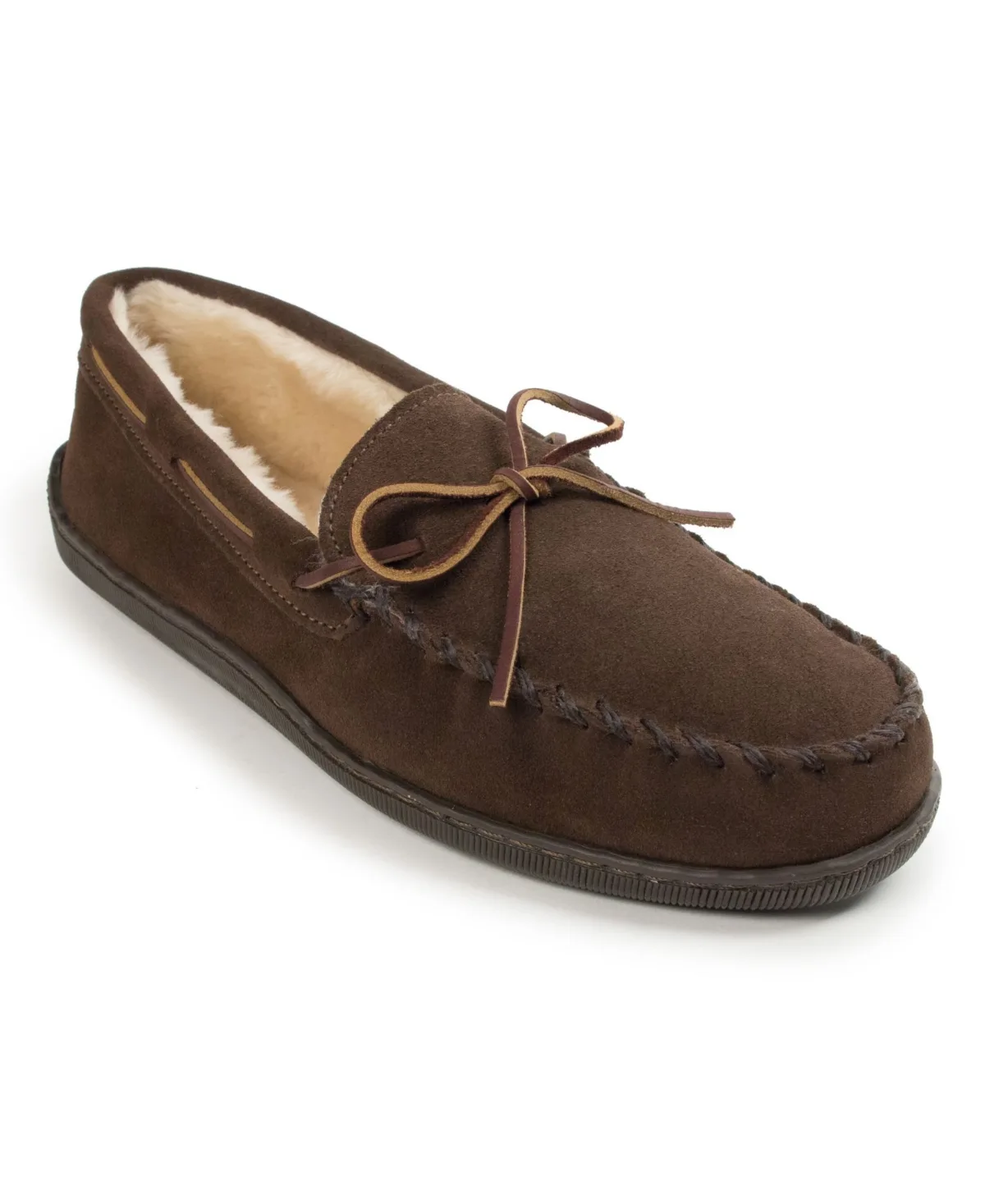 Pile Lined Hardsole Wide Width Slipper by Minnetonka