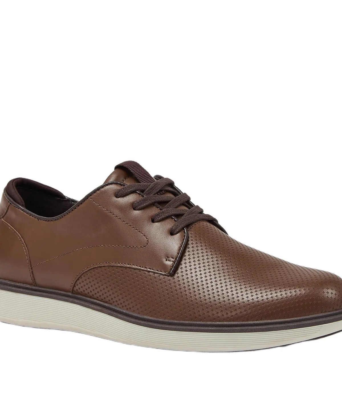 Wide Width Leather Lace Up Derby Oxfords by Lands' End