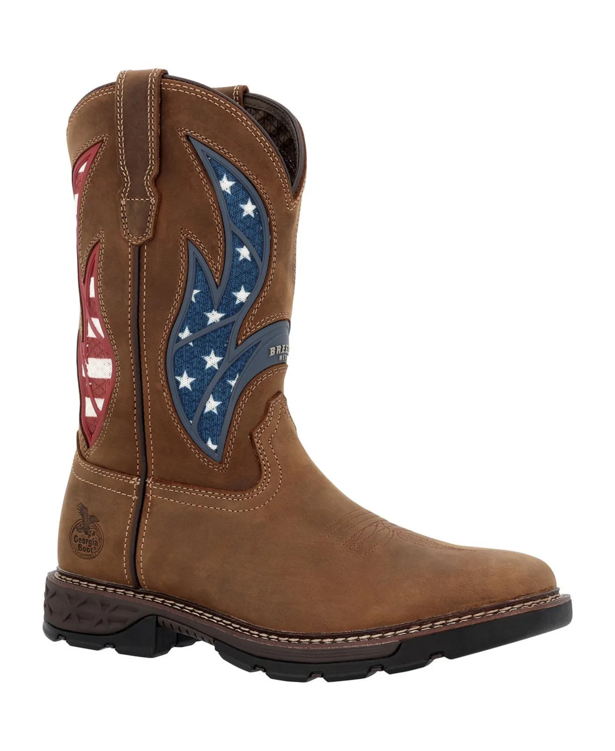 Carbo-Tec Flx 11" Patriotic Pull-On Work Boot by Georgia Boot