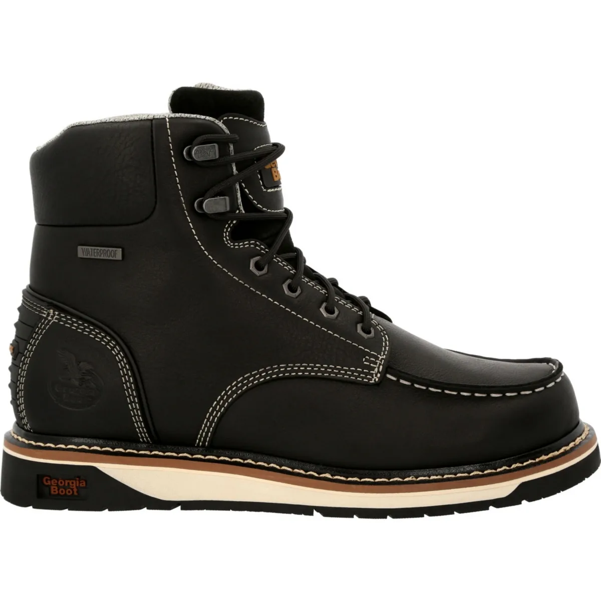 Amp Lt Wedge Waterproof Moc-Toe Work Boot by Georgia Boot