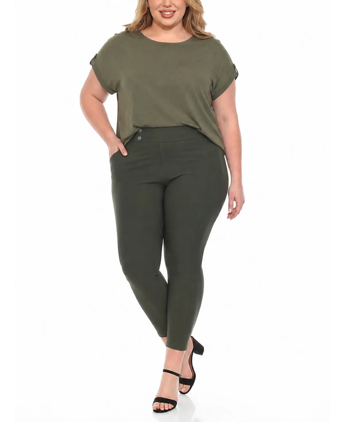 Dolman Top and Scuba Pants Set by White Mark