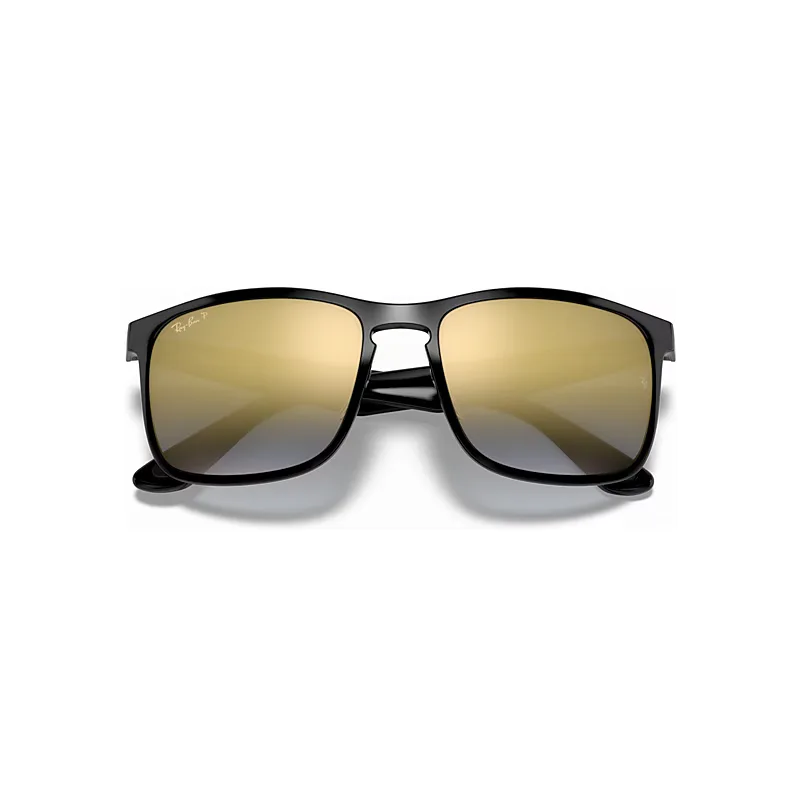 Rb4264 Polarized+ Lenses Sunglasses Black Frame Blue Lenses Polarized by Ray-Ban