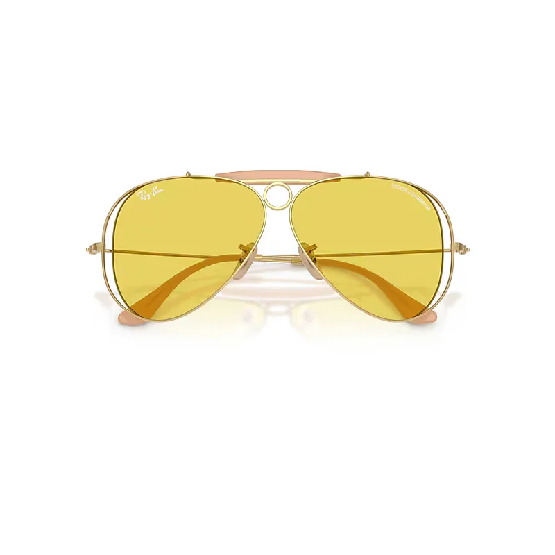 The Shooter by Dolce&gabbana Sunglasses Arista Gold Frame Yellow Lenses by Ray-Ban
