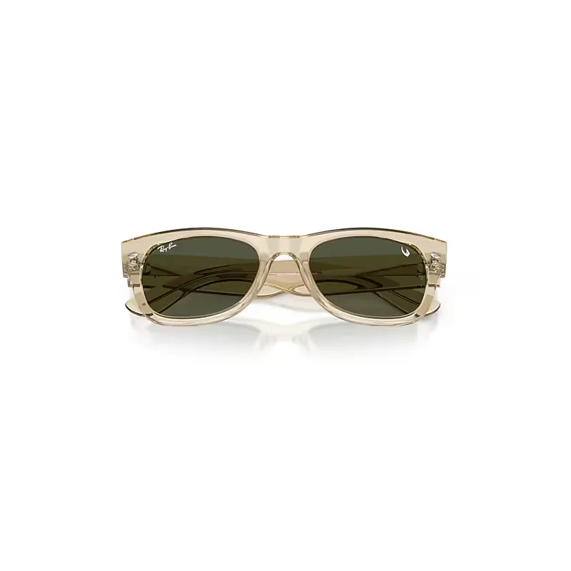 Ray-Ban Star Wars™ - Grogu Mega Wayfarer II Sunglasses Beige Frame Green Lenses by Ray-Ban