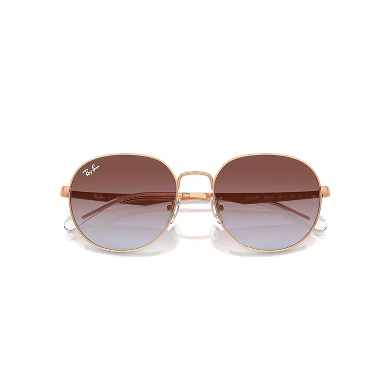 Rb3727d Sunglasses Rose Gold Frame Blue Lenses by Ray-Ban