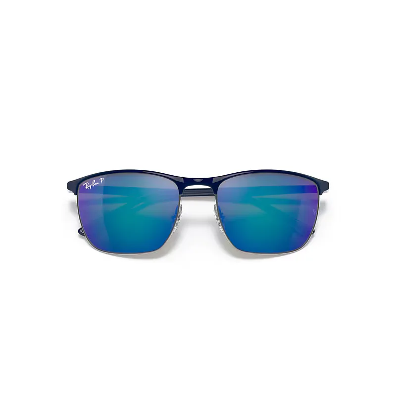 Rb3686 Polarized+ Lenses Sunglasses Blue Frame Blue Lenses Polarized by Ray-Ban