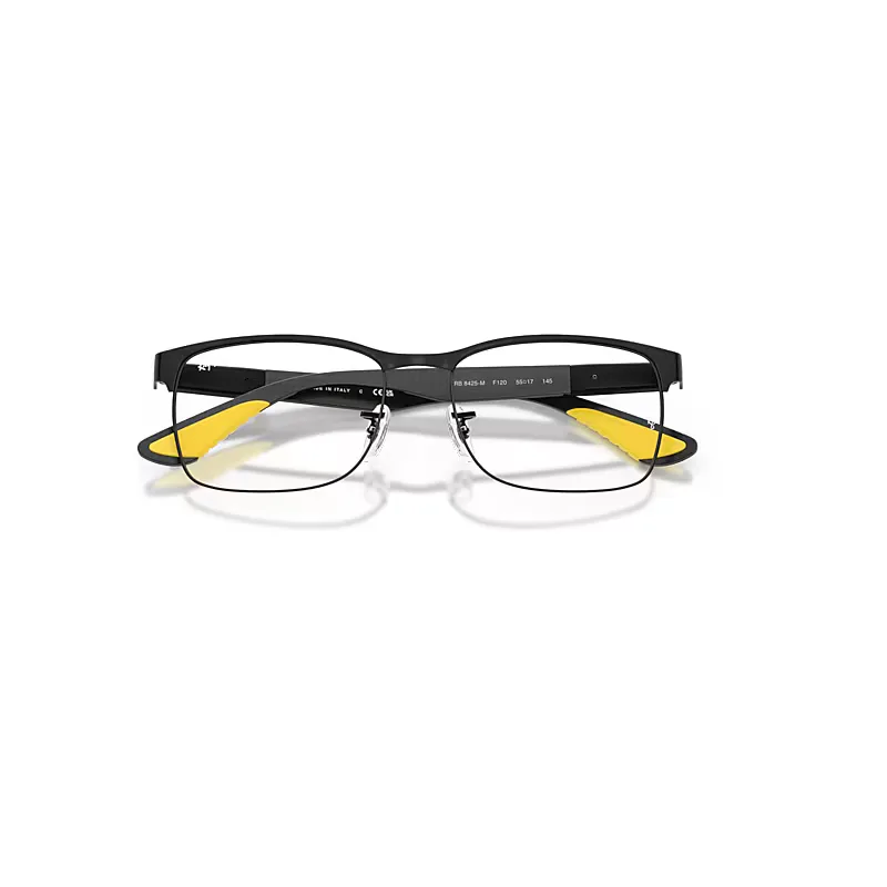Rb8425m Optics Scuderia Ferrari Collection Eyeglasses Matte Black Frame Clear Lenses Polarized by Ray-Ban