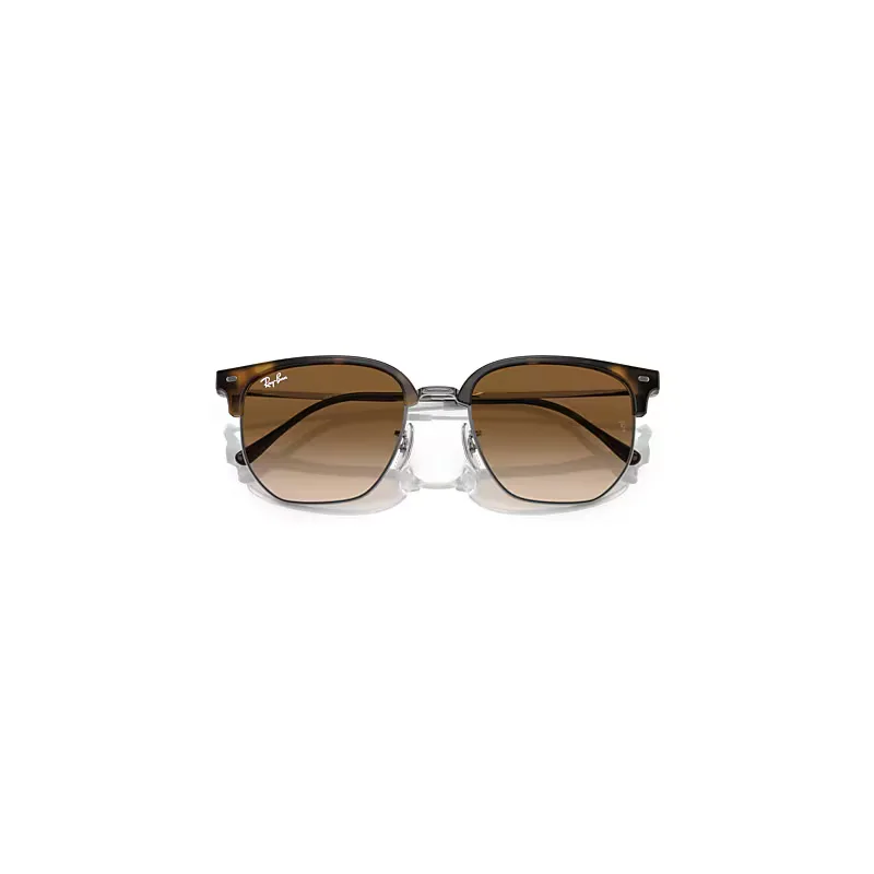 New Clubmaster Sunglasses Gunmetal Frame Brown Lenses by Ray-Ban