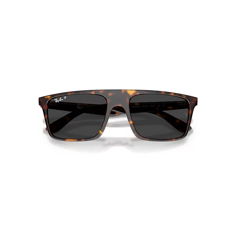 Rb2222 Sunglasses Havana Frame Black Lenses Polarized by Ray-Ban