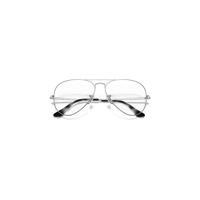 Aviator Optics Eyeglasses Silver Frame Clear Lenses by Ray-Ban