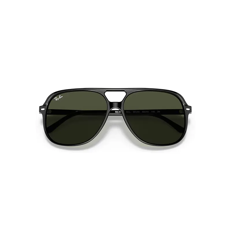 Bill Sunglasses Black Frame Green Lenses by Ray-Ban