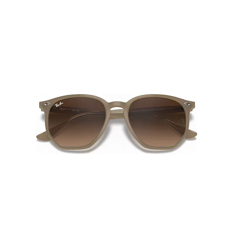 Rb4306 Sunglasses Beige Frame Brown Lenses by Ray-Ban