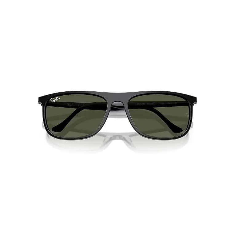 Rb2216 Sunglasses Black Frame Green Lenses by Ray-Ban