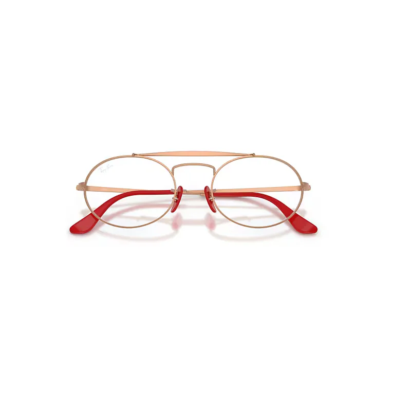 Rb3775vm Optics Scuderia Ferrari Collection Eyeglasses Matte Rose Gold Frame Clear Lenses Polarized by Ray-Ban