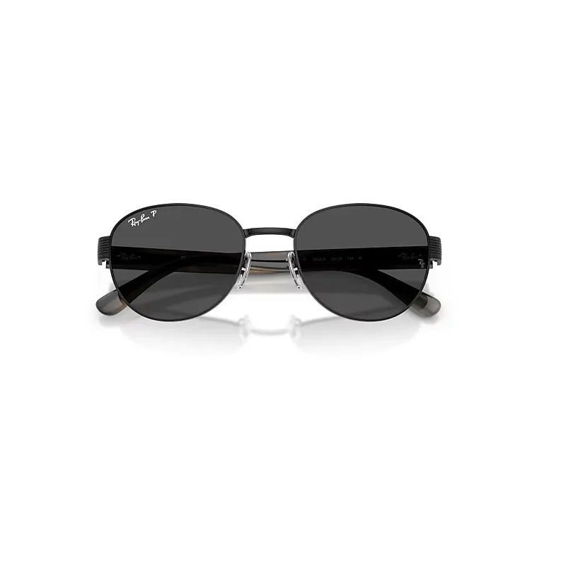 Rb3766 Polarized+ Lenses Sunglasses Striped Grey Frame Grey Lenses Polarized by Ray-Ban