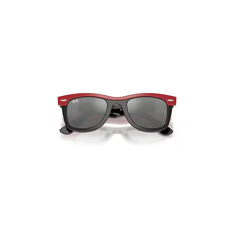 Mini Street Neat Sunglasses Red & Black Frame Grey Lenses by Ray-Ban