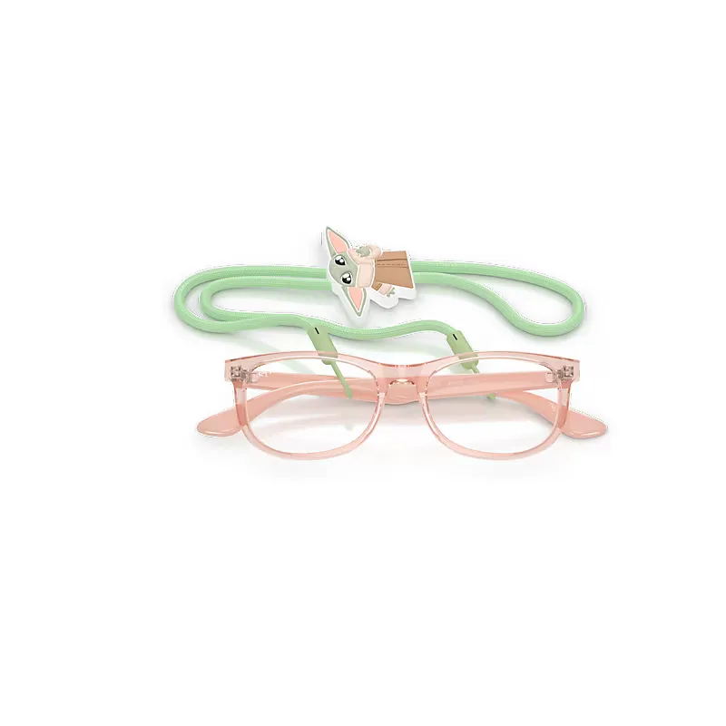 Ray-Ban Star Wars™ - Grogu Mini New Wayfarer Optics Eyeglasses Pink Frame Clear Lenses Polarized by Ray-Ban