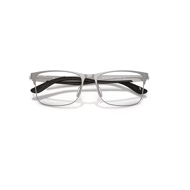 Rb7550 Optics Eyeglasses Gunmetal Frame Clear Lenses Polarized