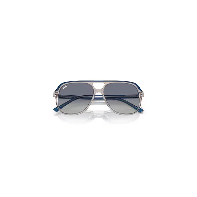 Bill Sunglasses Top Dark Blue & Brown & Light Grey Frame Grey Lenses by Ray-Ban