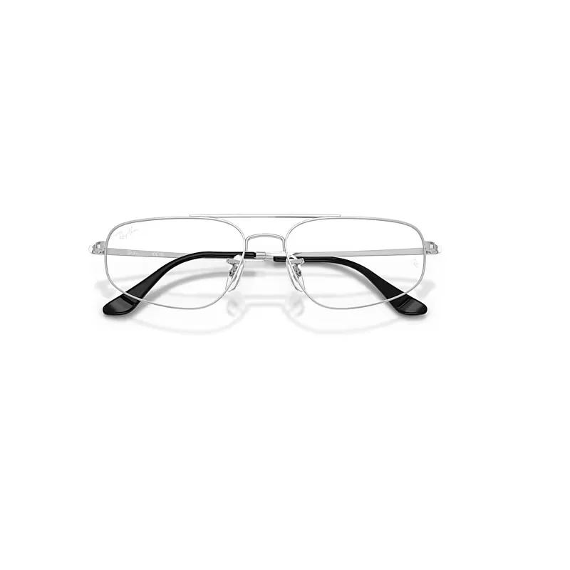 Rb6550 Optics Eyeglasses Silver Frame Clear Lenses Polarized by Ray-Ban