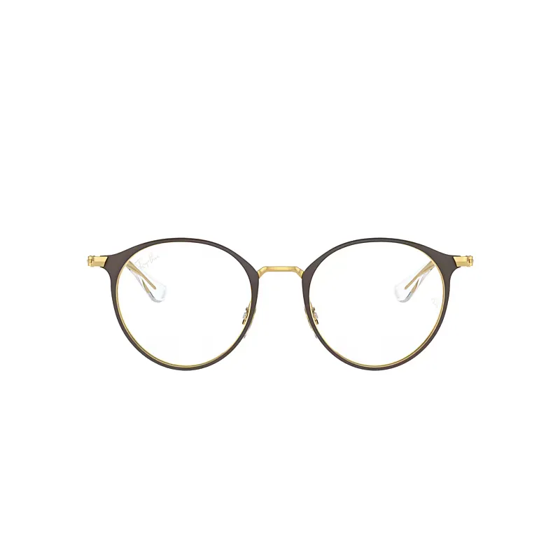 Rb1053 Optics Eyeglasses Gold Frame Clear Lenses Polarized by Ray-Ban
