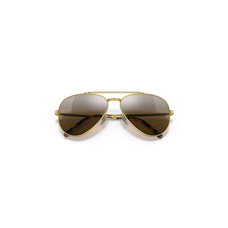 New Aviator Polarized+ Lenses Sunglasses Gold Frame Brown Lenses Polarized by Ray-Ban