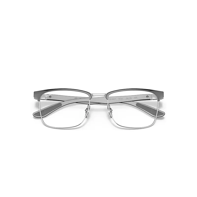 Rb8421 Optics Eyeglasses Grey Frame Clear Lenses Polarized by Ray-Ban