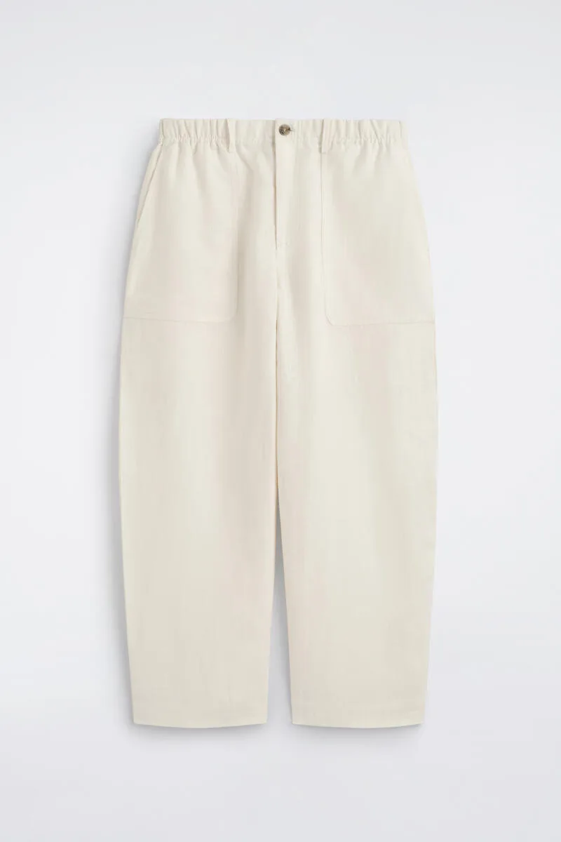 Linen Relaxed-Fit Barrel-Leg Pants by COS