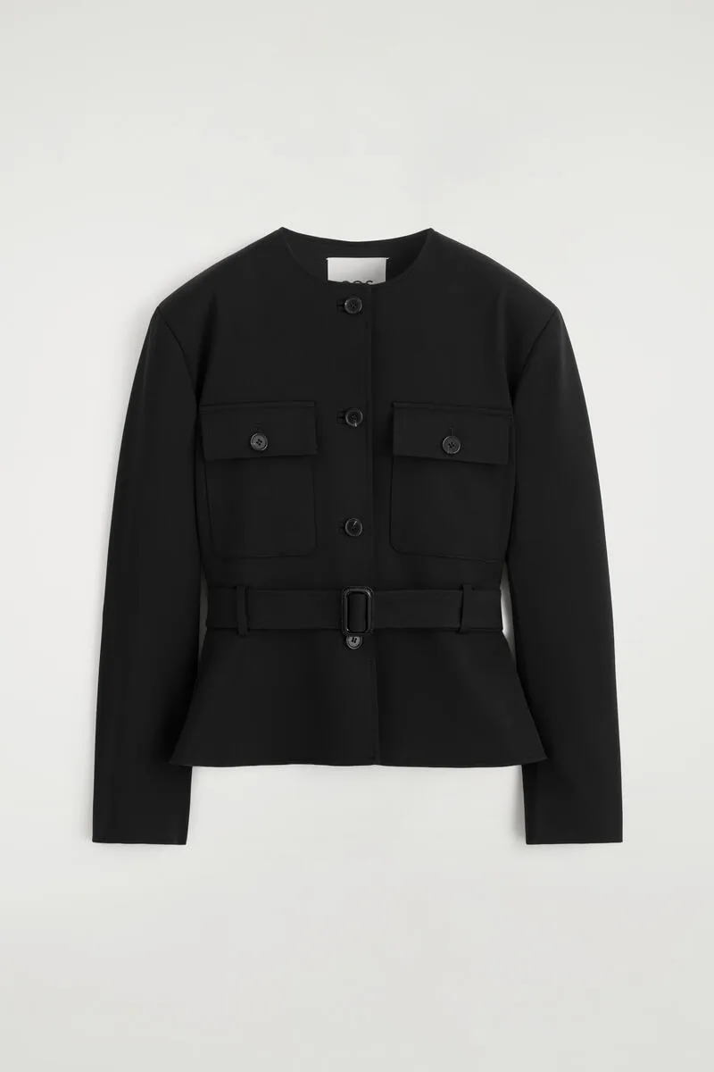 Belted Peplum Jacket by COS