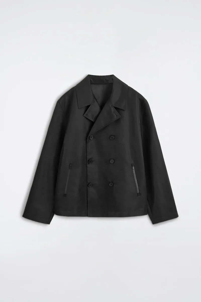 Technical Nylon Short Trench Jacket by COS