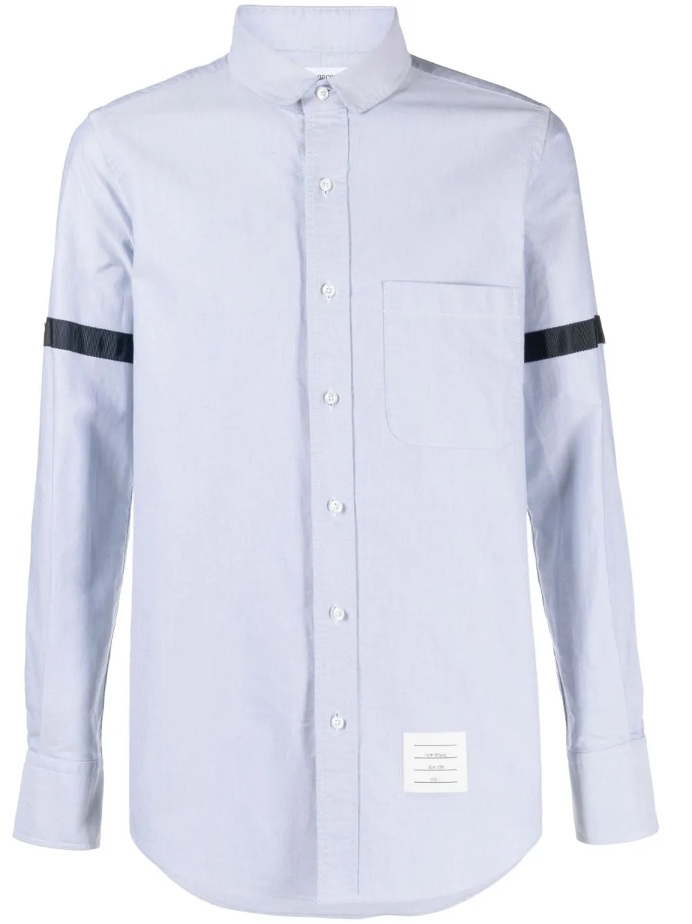 Grosgrain-Armband Poplin Shirt by Thom Browne