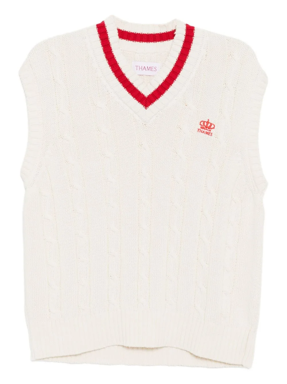 Logo Appliqué Knitted Vest by THAMES MMXX
