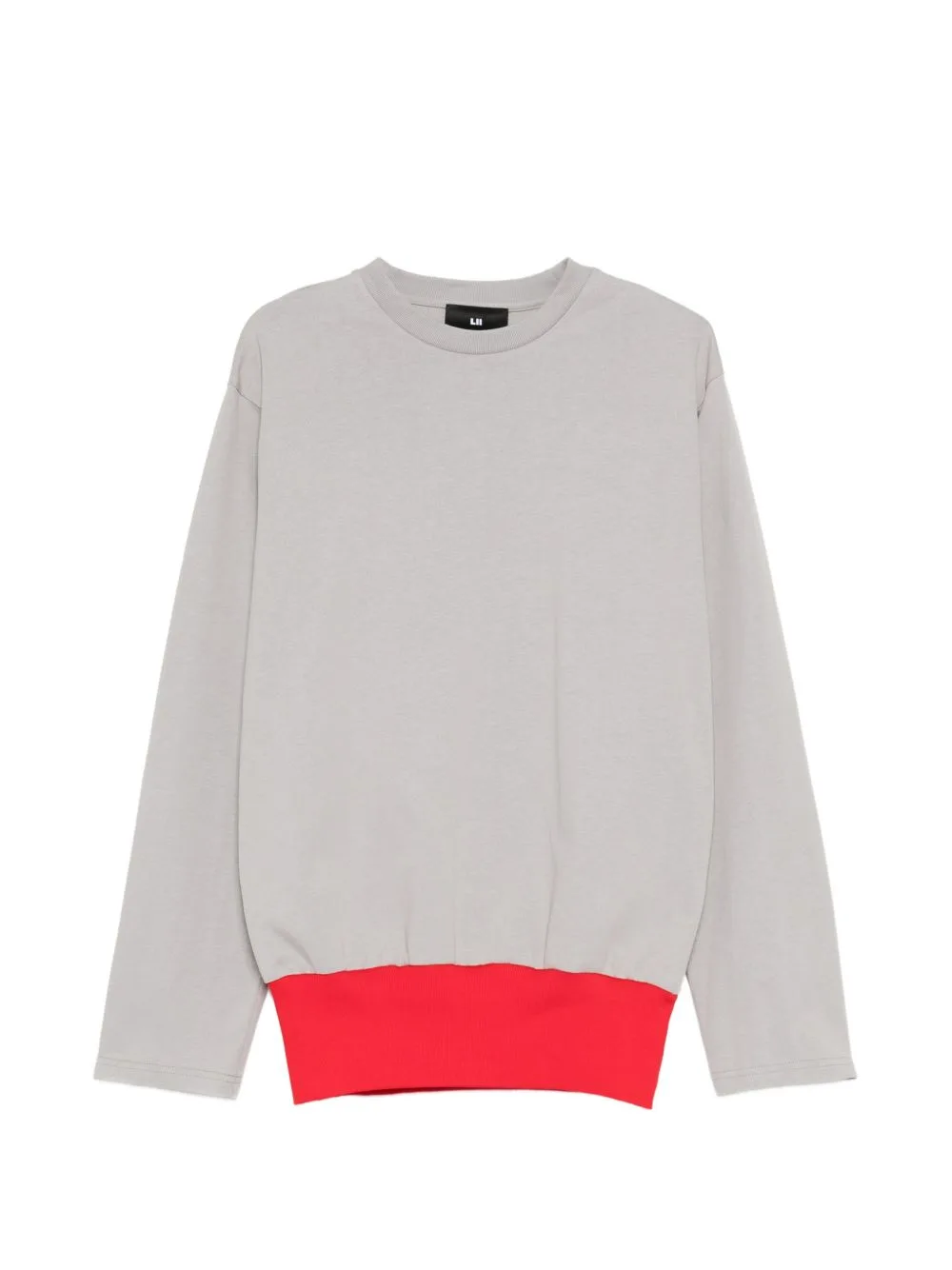 Contrast-Hem Long-Sleeve T-Shirt by LII