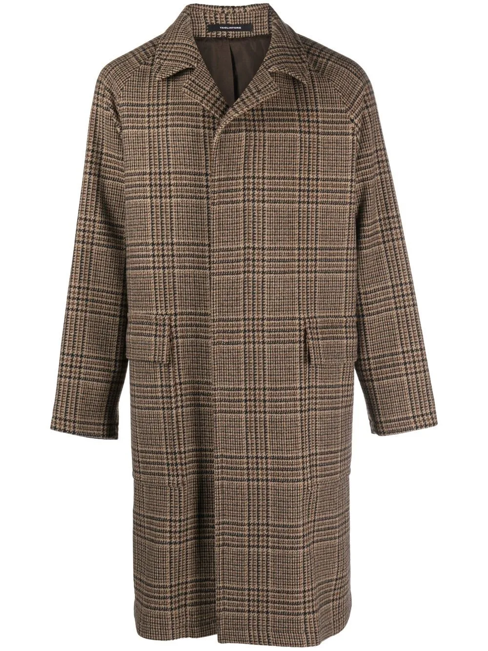 Checked Single-Breasted Coat by Tagliatore