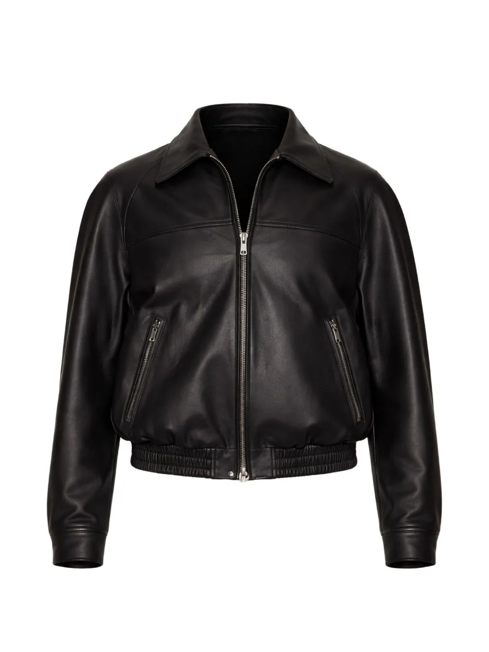Zipped Leather Jacket by TONYWACK
