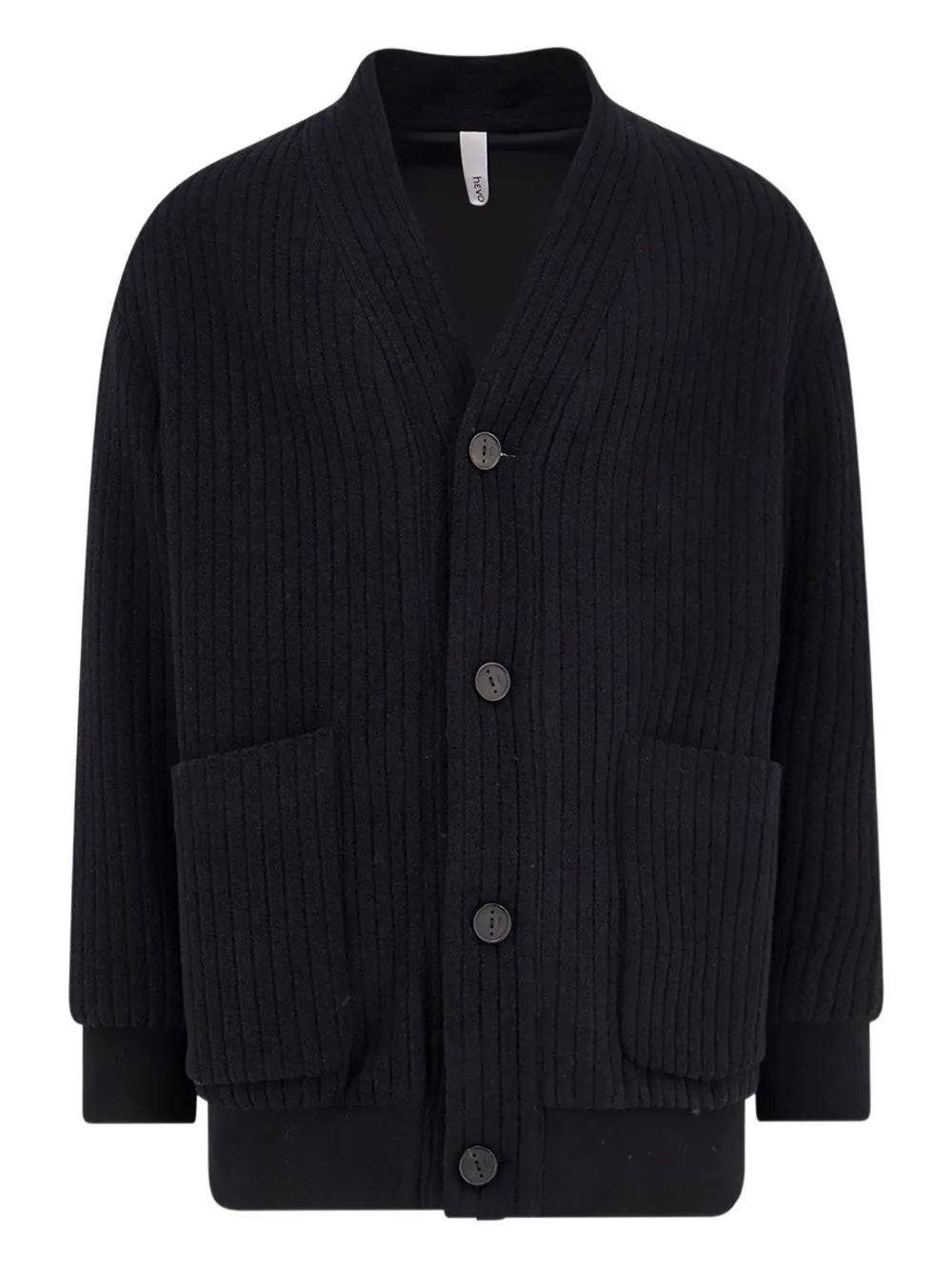 Cimino Patch-Pocket Ribbed Coat by Hevo