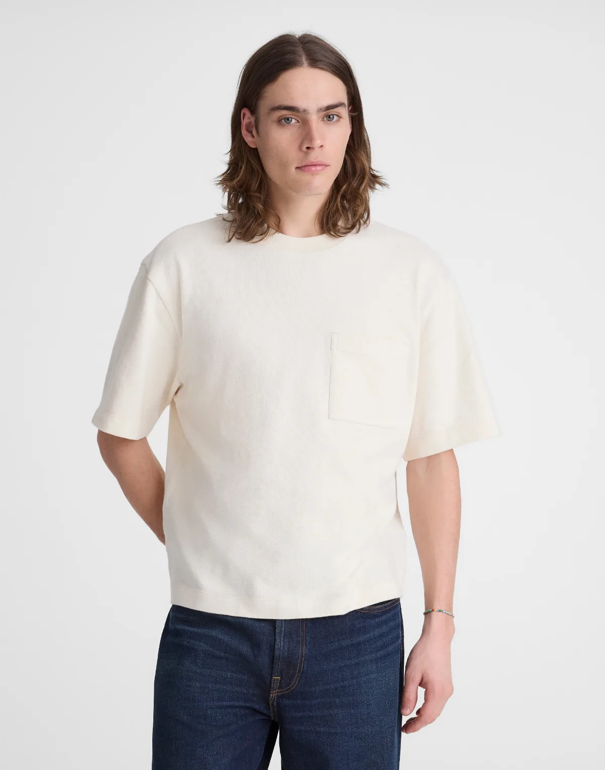 Boxy Pocket Tee in Weekend Slub