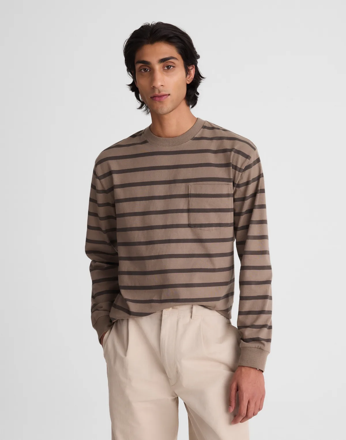 The Long-Sleeve Vintage Pocket Tee by MW